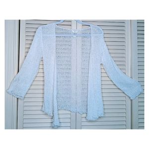 Kaktus White Mesh Cardigan